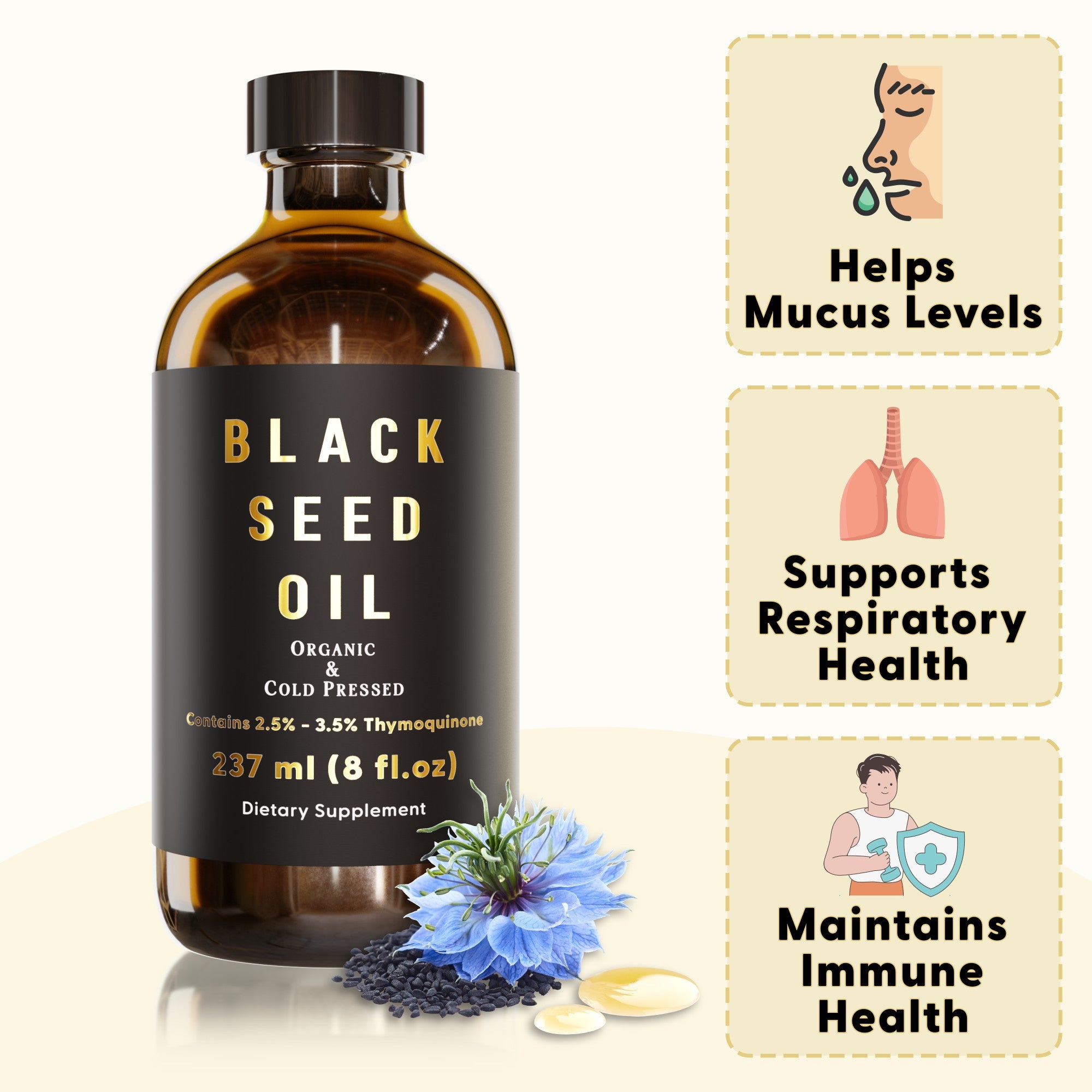 Black Seed Oil (Cold-Pressed)