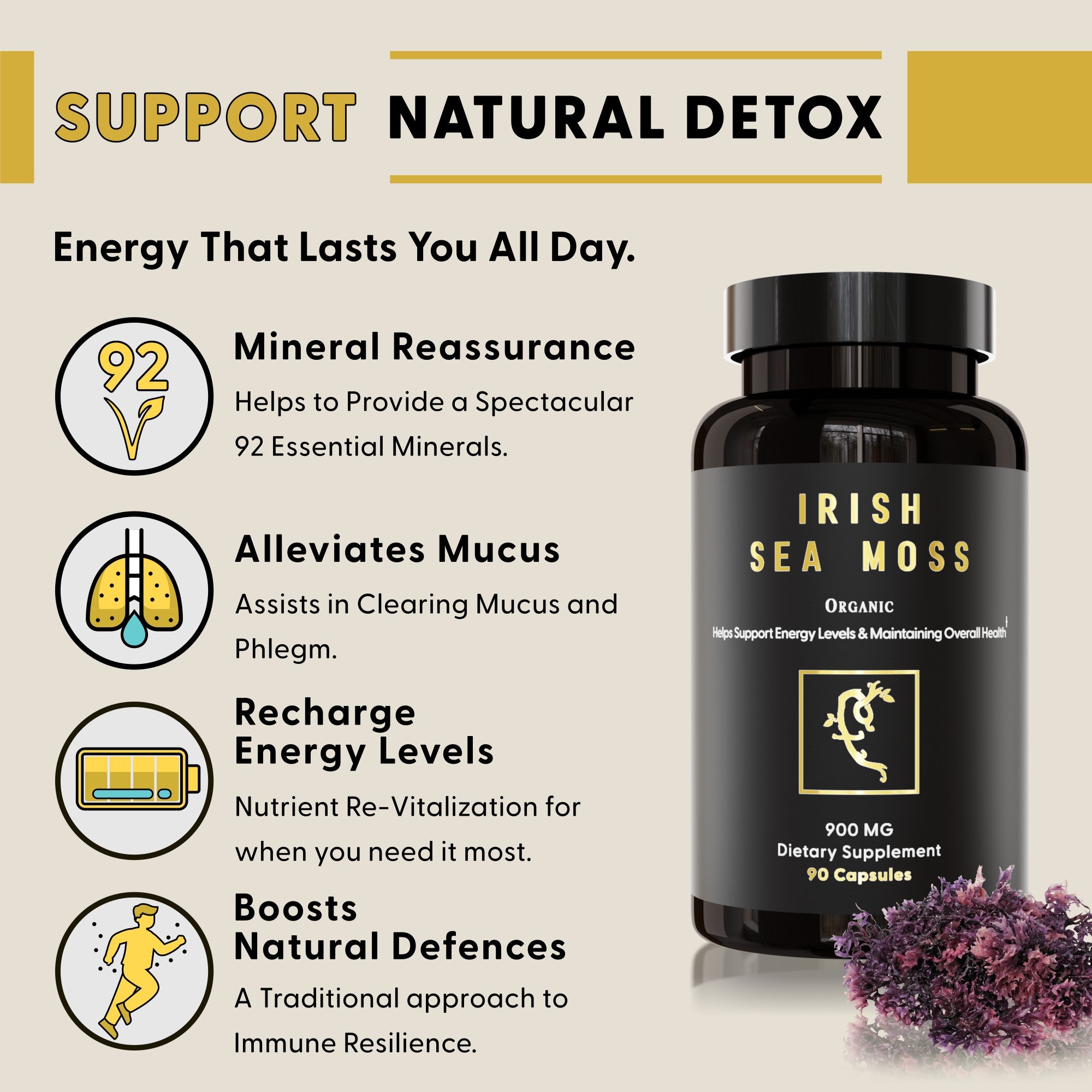 Irish Sea Moss (Chondrus Crispus) Capsules
