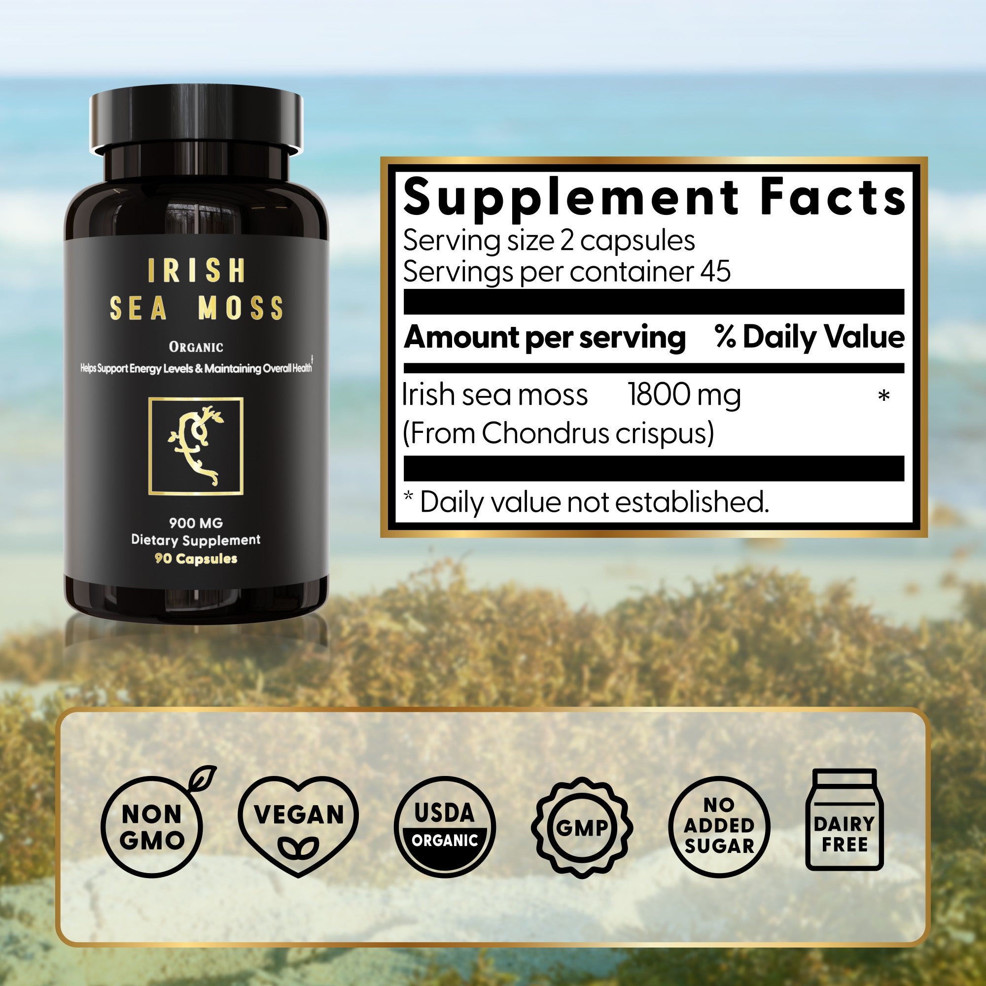 Irish Sea Moss (Chondrus Crispus) Capsules
