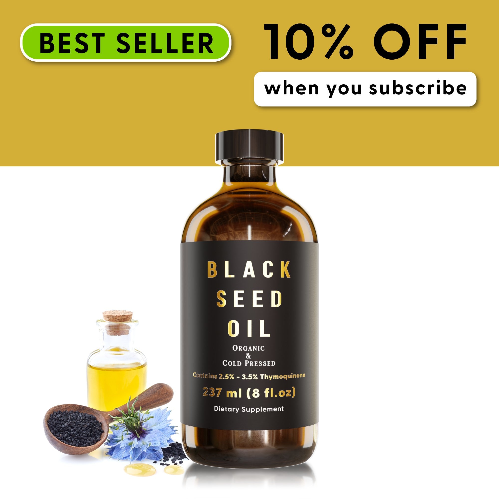 Black Seed Oil (Cold-Pressed)