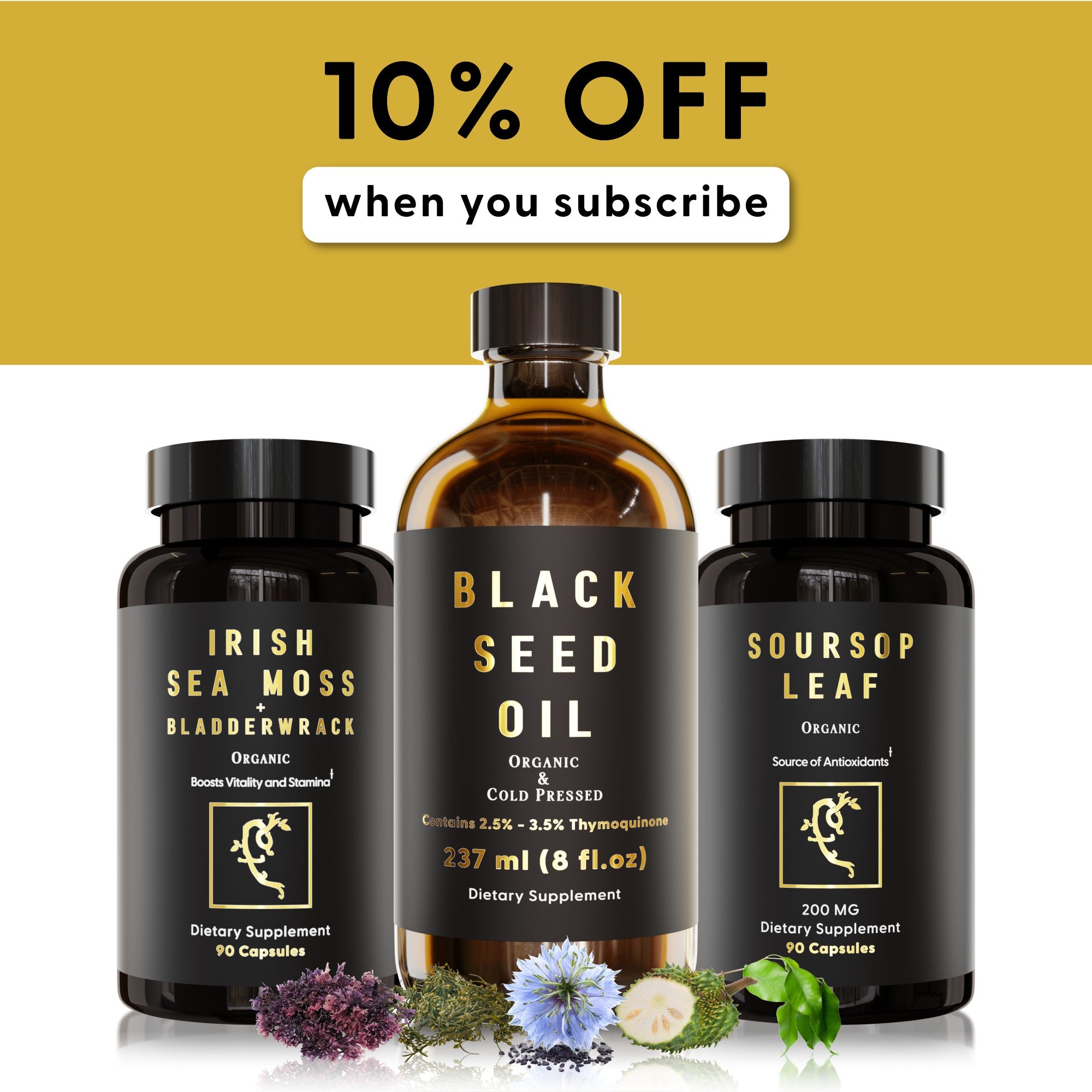 G-Host Bundle (Black Seed Oil, Irish Sea Moss, Soursop Leaf)