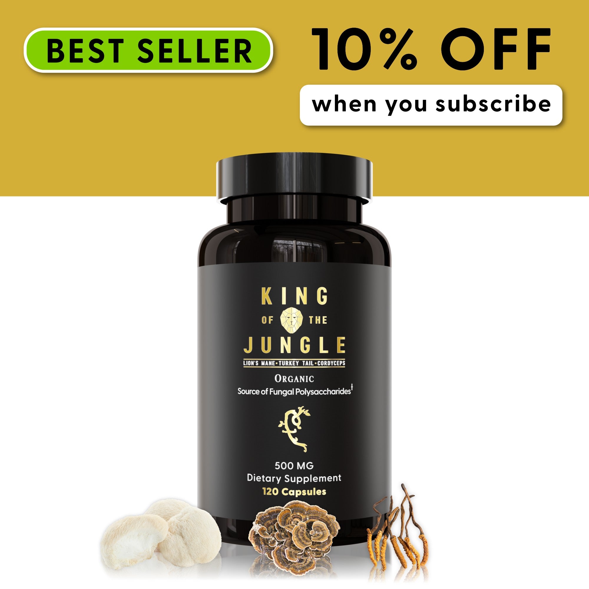 King Of The Jungle (Lion's Mane, Turkey Tail and Cordyceps)