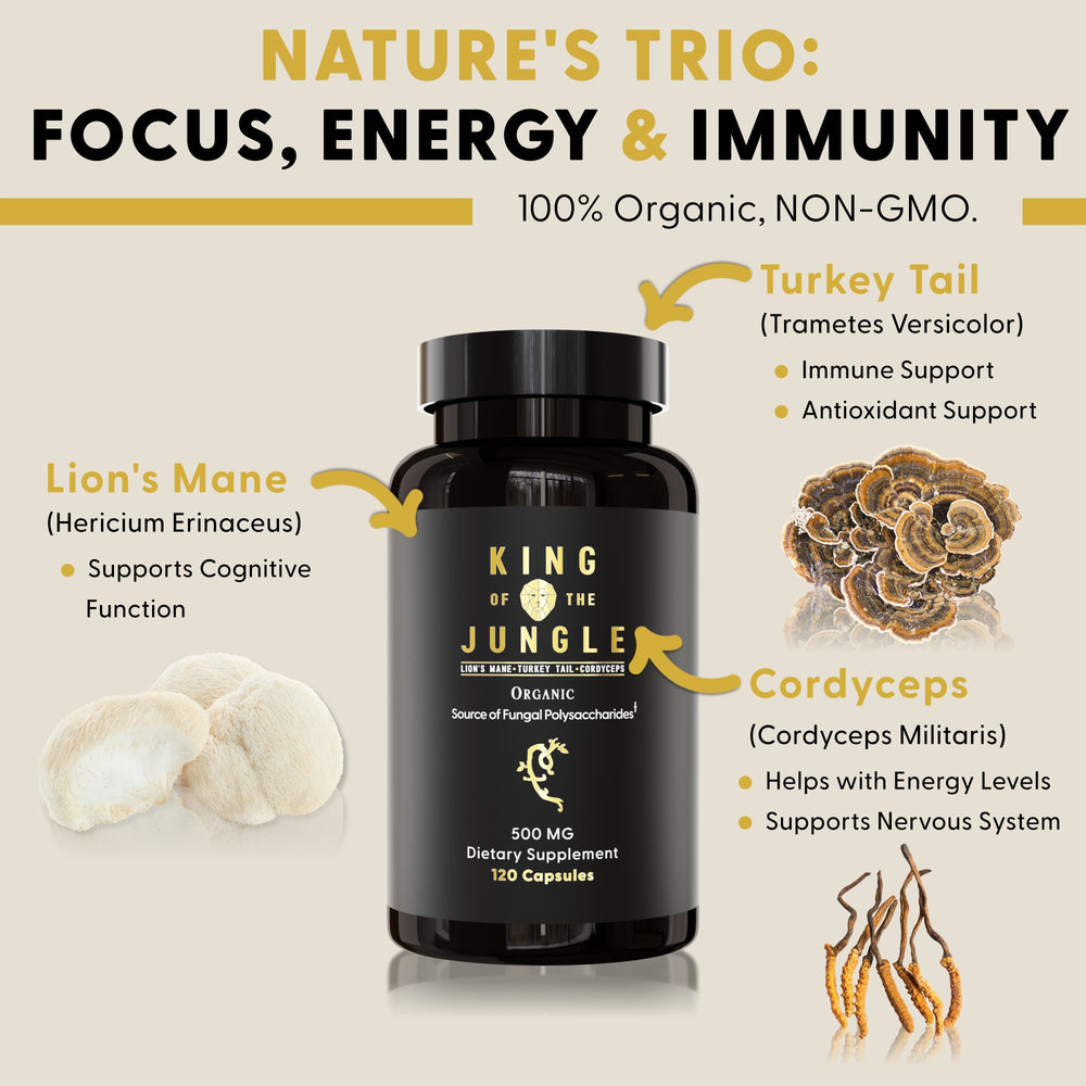King Of The Jungle (Lion's Mane, Turkey Tail and Cordyceps)